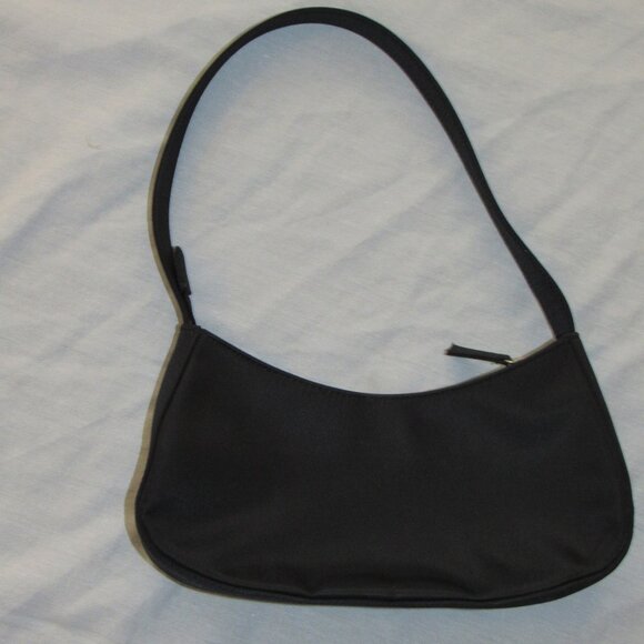 Vintage Y2K Guess Black Nylon Shoulder Baguette Mini Bag Shoulder Purse - Picture 2 of 5